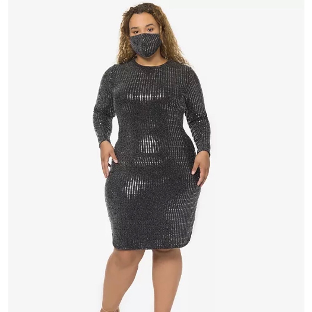 Black sequin dress